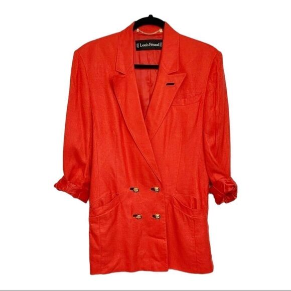 Vtg Louis Feraud Linen 2 Piece Blazer Set U4 - Picture 1 of 9